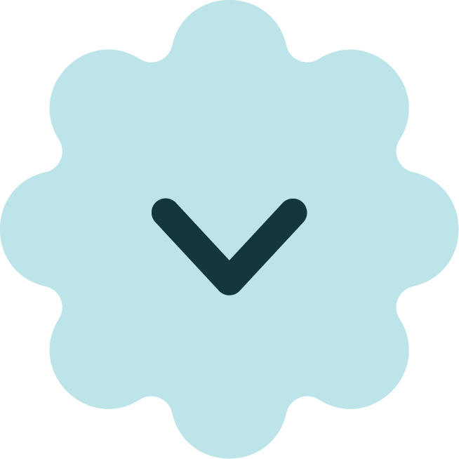 Blue icon with an arrow to indicate you will be moved down the page